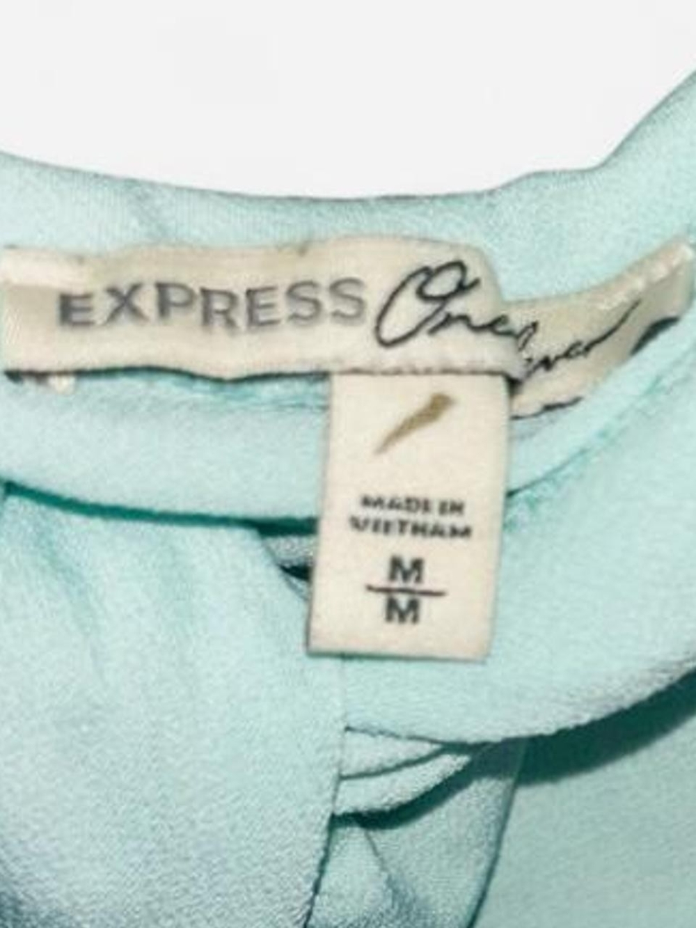 Express Mint Ruffle Crop Top - Picture 4 of 4